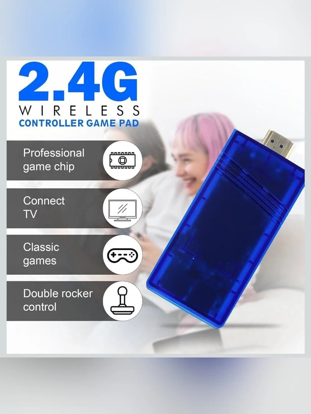 Mini 3D PSP Handheld Gaming Console in Blue
